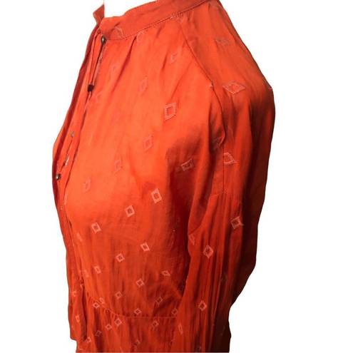 Pilcro  harvest orange tiered tunic with metal button accents down front Size S