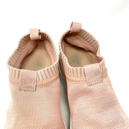 FitFlop  Uberknit Slip-On Sneaker Pink Beige Size 10