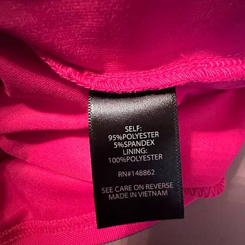 Torrid NWT Women’s  Midi Mesh Shirred Bodycon Dress hot pink ruched size 10