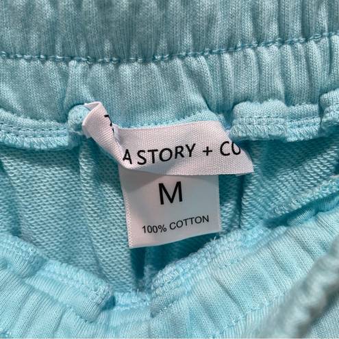 Krass&co Abela Story +  Wide Leg Sweatpants Aqua Blue Size Medium