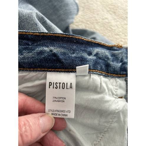 Pistola  Presley High Rise Relaxed Roller Jean Crop Length in Grand Blue Size 28