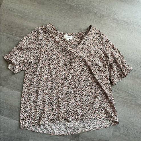 Bohme Böhme Floral Short Sleeve Blouse Size Small