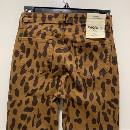 L'Agence L’Agence Margot Leopard Crop Skinny Jeans, Size 25, NWT