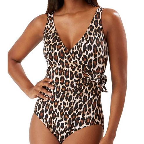 Tommy Bahama  Tummy Control Swimsuit Tropi Cat Wrap One Piece Size 4 NWT