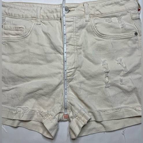 Pilcro  White Distressed Denim Shorts