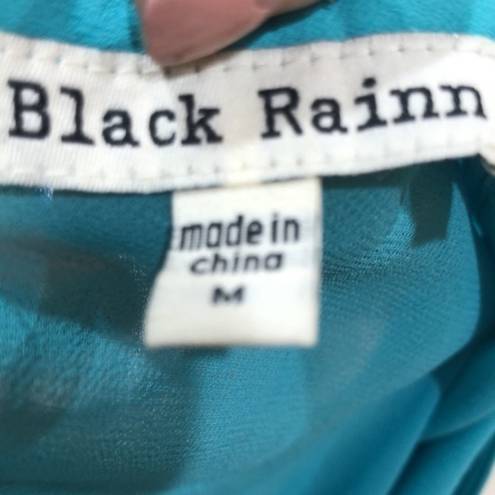Black Rainn  blue 3/4 sleeve blouse