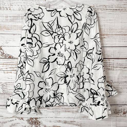 Tracy Reese  Anthropologie Bell Sleeve Floral Blouse, EUC, Small, MSRP $168