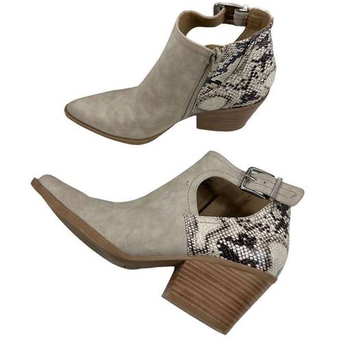 Seven Dials  Women’s Queenbury Zipup Animal Print Buckle Ankle Booties