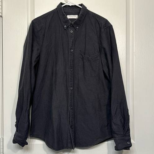 Everlane Women's  Washed Black Oxford Casual Button Down Shirt Size Large EUC