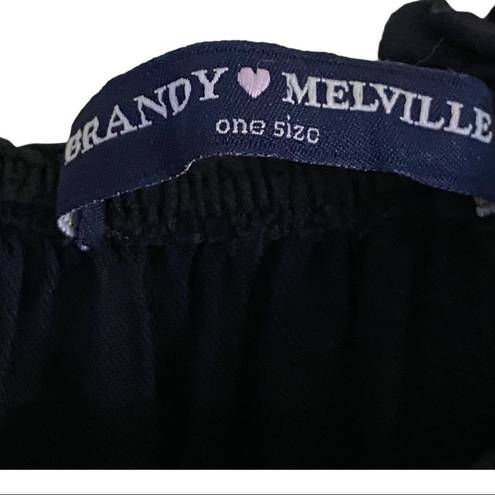 Brandy Melville  Black Gabriella Off The Shoulder Romper/Jumpsuit One Size