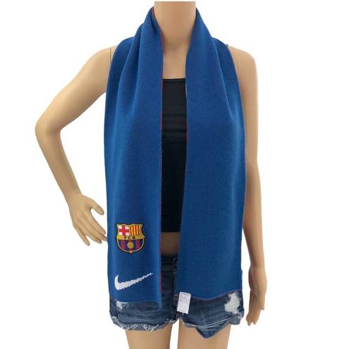 Nike  Blue Red Yellow Knit FCB Barcelona Spain Football Futbol Soccer Scarf