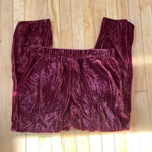 Madewell Velvet Tapered Pleat Pull-On Pants 