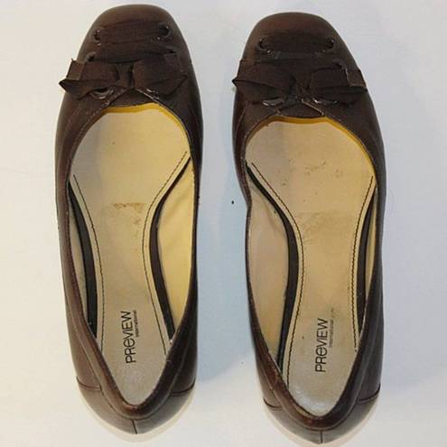 Preview International  Brown Flats Size 6.5