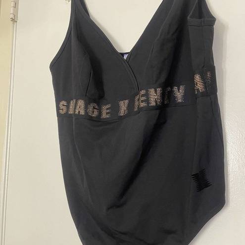 One Piece NEW! Savage x Fenty Black  logo banded Bodysuit plus size 3X