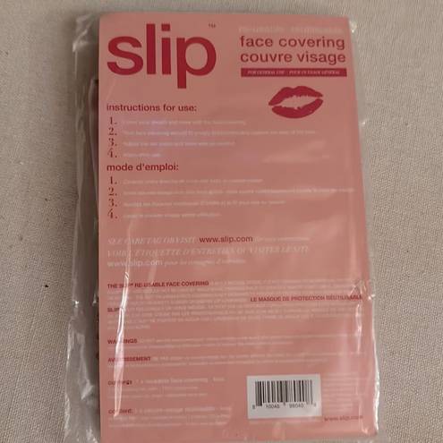 Silk resusable pink facemask with dark pink dtitched lips. Limited release. NWT