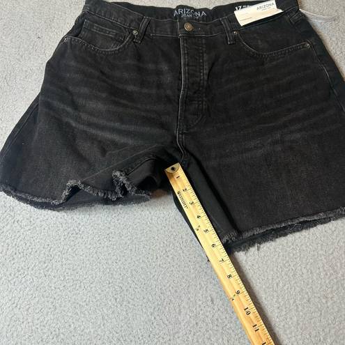 Krass&co Arizona Jean & . Short Womens Juniors 17 Black High Rise Cut Off Denim NEW