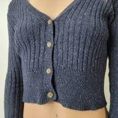 Aeropostale Fox Prince Navy Cropped Cardigan