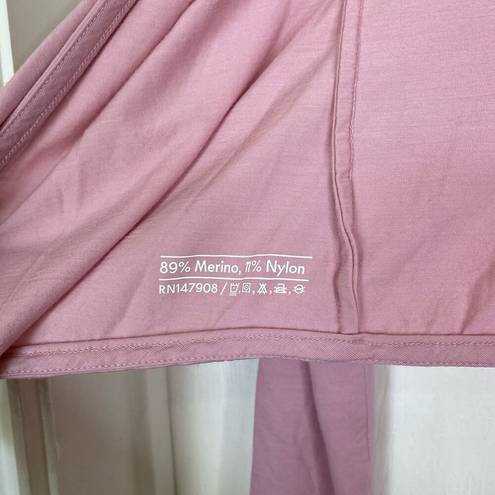 Outdoor Voices  Pink Merino Wool Cardigan Shrug Workout Sweater XS Balletcore