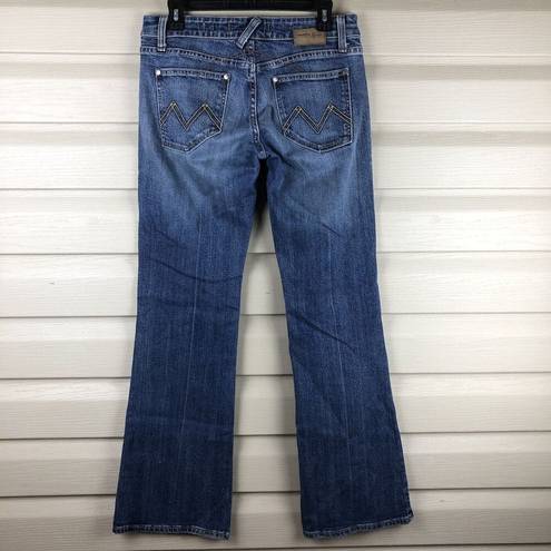 Bongo Vigoss Women Jeans Y2K Sz 9/10 31x32 Mid Rise Bootcut Whisker Pockets 2000s Blue