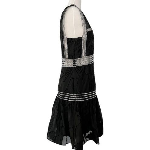  Rajani Black Burnout Fit and Flare Sleeveless Mini Alexis Dress