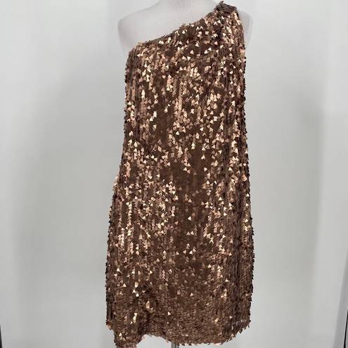 Alexis  Admor Gold Brown Sequin Cocktail Dress New with tags Size Medium