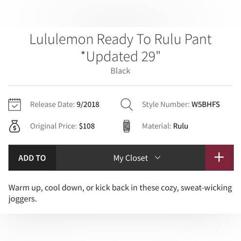 Lululemon Ready to Rulu Joggers