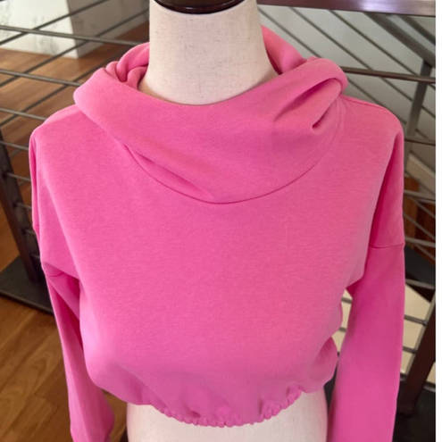 Naked Wardrobe  French Terry Hoodie in Bubblegum Pink