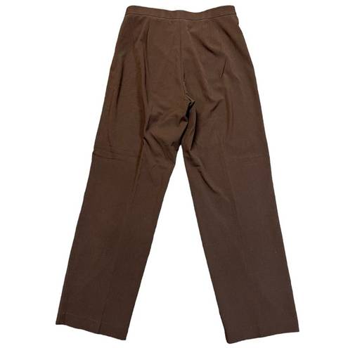 Briggs New York Womens Straight Leg Hi Rise Dress Pants Trousers Brown Sz 10 EUC