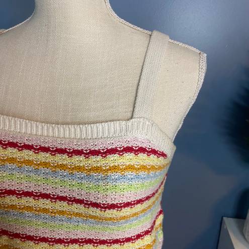 Fiore Rainbow Knit Cropped Tank Top