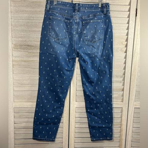 Talbots  "Flawless" Slim Ankle Jeans w Anchor Design-8P