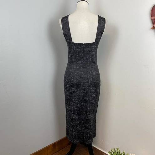 Hunter Bell  Gray Chastain Crossover Midi Pencil Dress Size 4