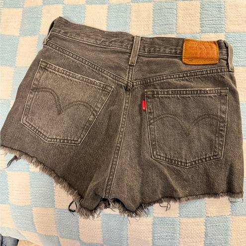 Levi’s Black denim Levi 501 shorts