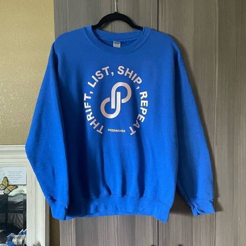 Gildan Poshmark Thrift List Ship Repeat Graphic Crewneck  Sweatshirt