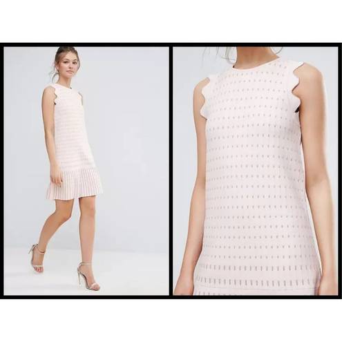 Ted Baker 💕💕 Relioa Metallic Jacquard Dress White