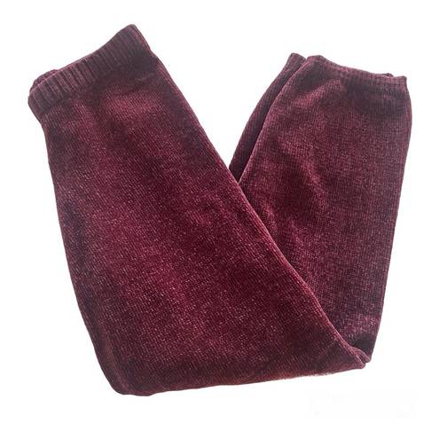 Lulus Weekend Chiller Plum Purple Chenille Knit Lounge Joggers