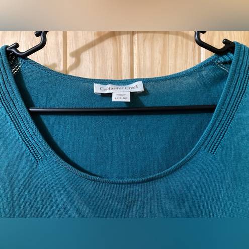 Coldwater Creek  size L (12-14) dark teal colored knit tank top