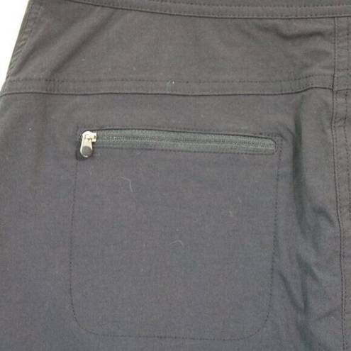 L.L.Bean  Athletic Skirt / Skort Black Size 4 EUC Pockets Hiking