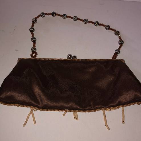 Chateau  Evening Bag with Shells & Wooden Beads