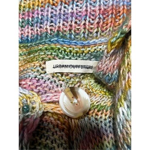 Urban Outfitters  Tana Marled Rainbow Knit Cape Poncho