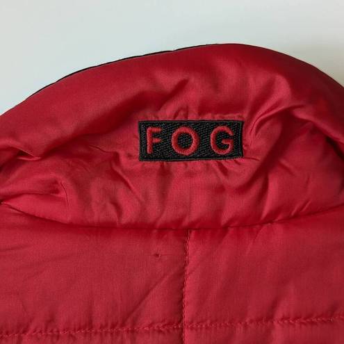 London Fog Vintage F.O.G.  Red Reversible Puffer Vest Large Outerwear Gorpcore