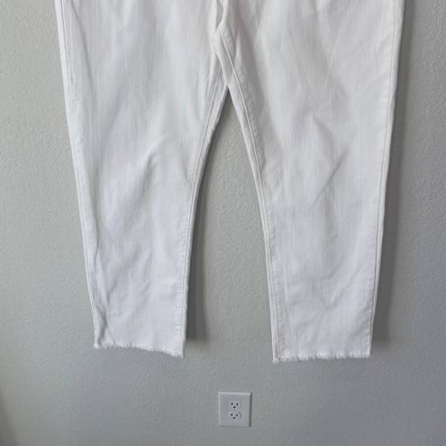 The Loft  White Straight Crop Jeans in size 12   