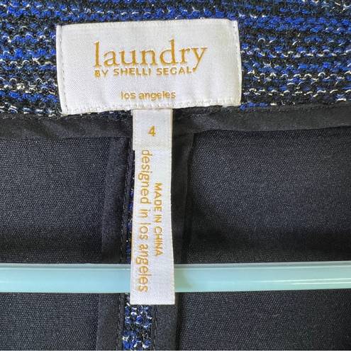 Laundry by Shelli Segal Laundry any Shelli Segal Size 4 Open Front Tweed Jacket w/Zippered Pocke…