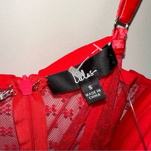 Lulus NWT! Lulu’s Red Lace Lingerie Bodysuit!