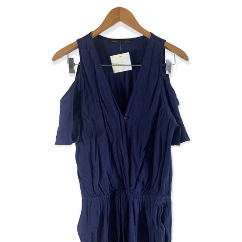 Nordstrom FRAICHE BY J  Cold Shoulder Jumpsuit In Navy M NEW