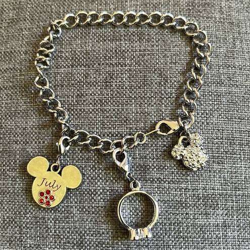 Disney VTG  Silver Tone Bracelet With Charms