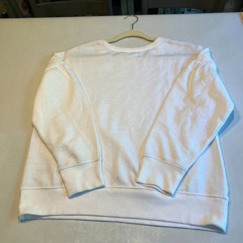 Caslon ‎ Womens Sweatshirt Long Sleeve Crew Neck Embroidered White Size XSP