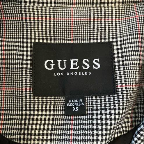 Guess  Plaid Blazer in Black, red and white