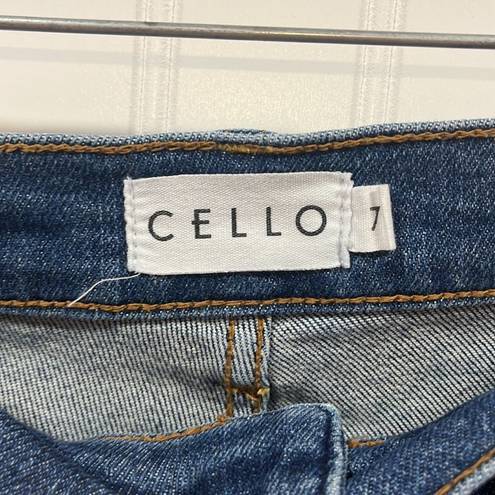 Cello  button fly high rise straight leg jean