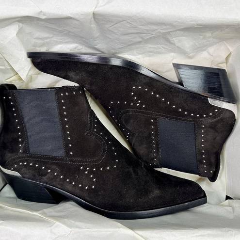 Rag and Bone  Black Suede Studded Westin Boot