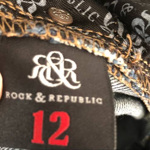 Rock & Republic  Jeans Kasandra Denim Midrise Bootcut Jeans Sz 12 EUC